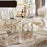 LUXURY EUROPEAN WHITE GOLD DINING TABLE & CHAIRS