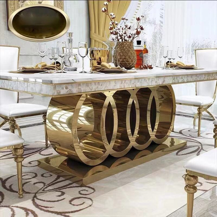 LUXURY GOLDEN DINING TABLE