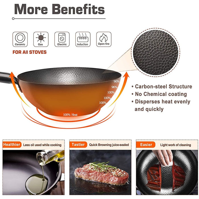 High Quality Non-stick Iron Wok