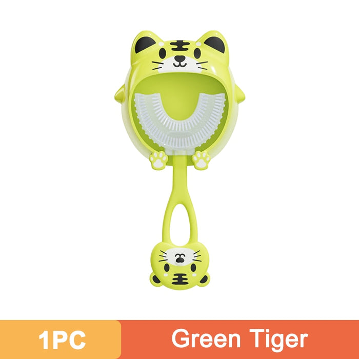 U-SHAPED SILICONE KIDS TOOTHBRUSH