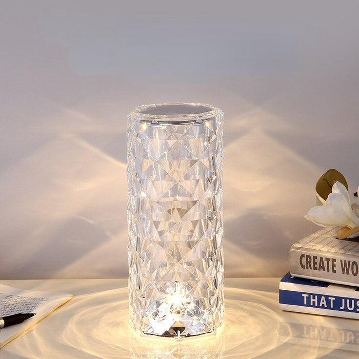 Touching Control Rose Crystal Lamp