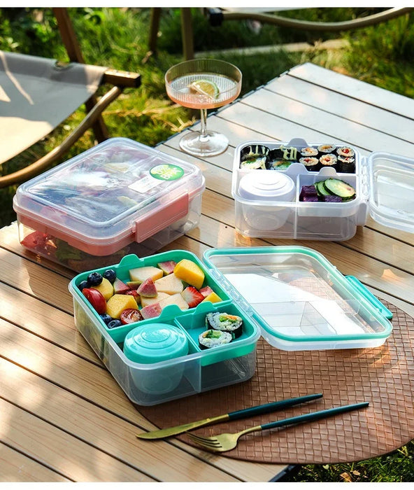 Portable Handle design Double layer Lunch box Compartment Bento Boxes Workers| Students |Toddlers | Bento Containers | Outdoor | Salad | Picnic box