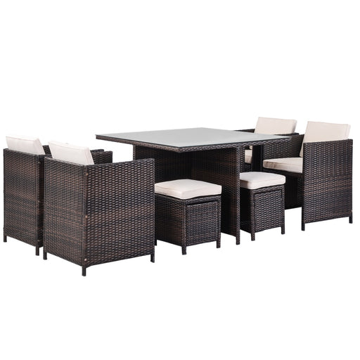 Patio Rattan Dining Set