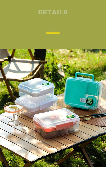 Portable Handle design Double layer Lunch box Compartment Bento Boxes Workers| Students |Toddlers | Bento Containers | Outdoor | Salad | Picnic box