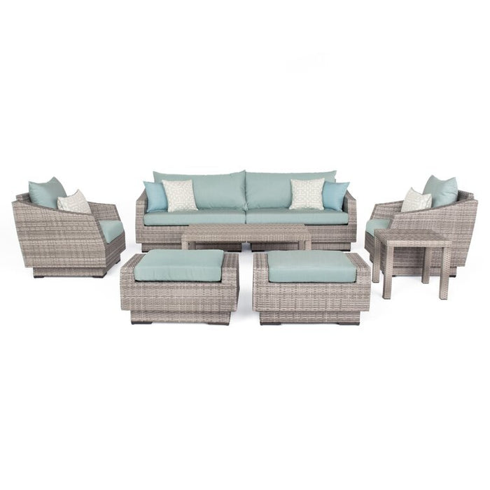 Outdoor Garden Sofa 7 Piece Resin Wicker Patio Sofa