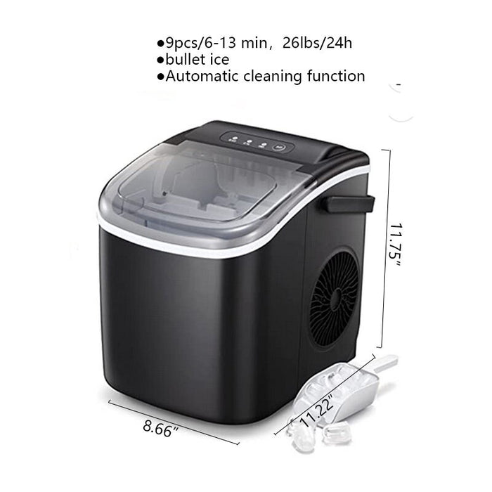 Portable Self-Cleaning Ice Maker