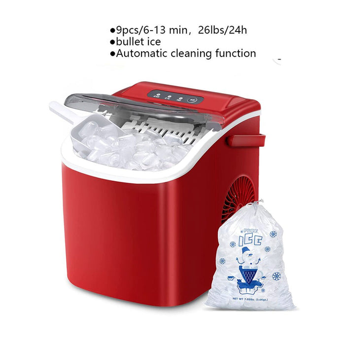 Portable Self-Cleaning Ice Maker