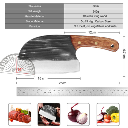 Outdoor Kitchen Knife | Handmade Stainless Steel Blade | Multifunction Chef Chopping Boning Knife |Sharp Knife