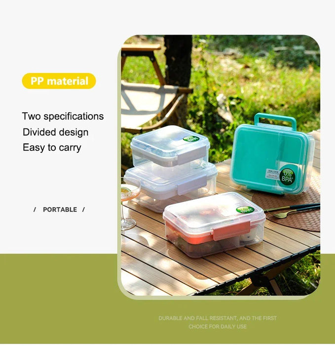 Portable Handle design Double layer Lunch box Compartment Bento Boxes Workers| Students |Toddlers | Bento Containers | Outdoor | Salad | Picnic box