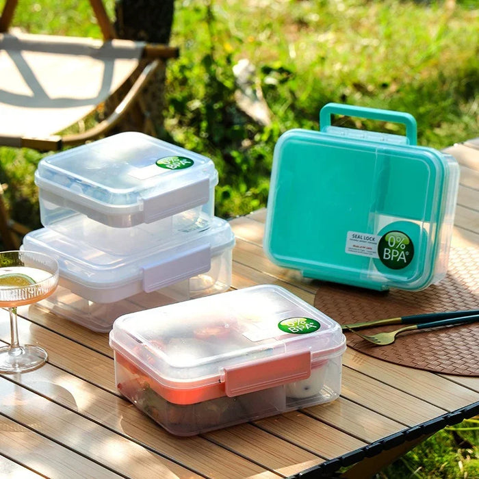 Portable Handle design Double layer Lunch box Compartment Bento Boxes Workers| Students |Toddlers | Bento Containers | Outdoor | Salad | Picnic box