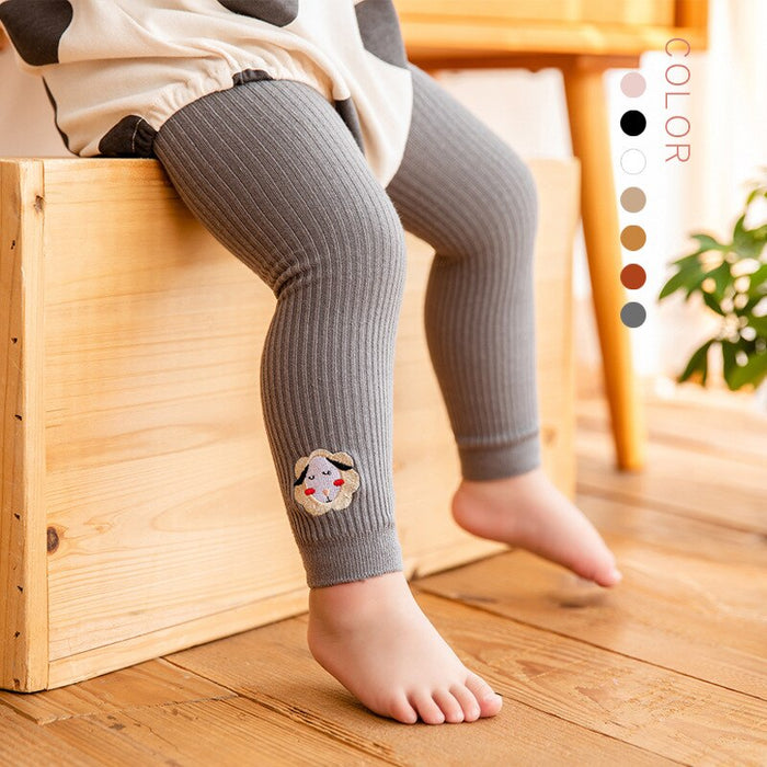 3D EMBROIDERY CARTOON TIGHTS FOR GIRLS