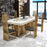 Luxury White Marble Dining Table Set