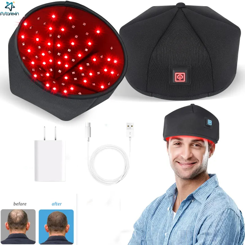 Hair Growth Cap | Anti Hair Loss Head Massage | Stress Relief Electric Scalp Massager | Infrared Light Relaxation Therapy Led Helmet