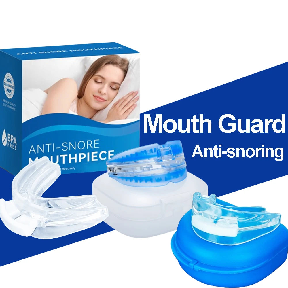 Anti Snoring Device Mouthpiece, Reusable Adjustable Mouth Type Silicone Anti-snoring Device