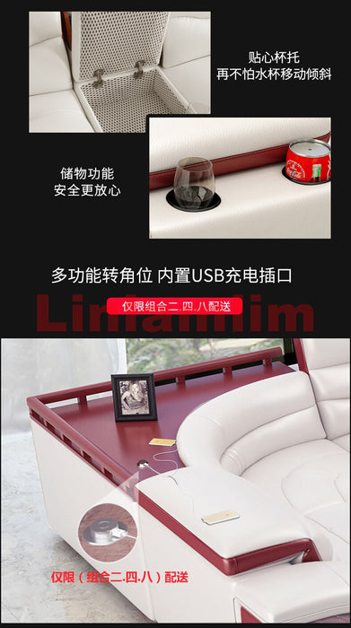 Italian Cow Genuine Leather Couch Set