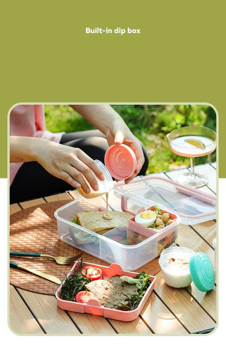 Portable Handle design Double layer Lunch box Compartment Bento Boxes Workers| Students |Toddlers | Bento Containers | Outdoor | Salad | Picnic box