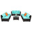 7 Piece Outdoor Terrace Patio Furniture Set