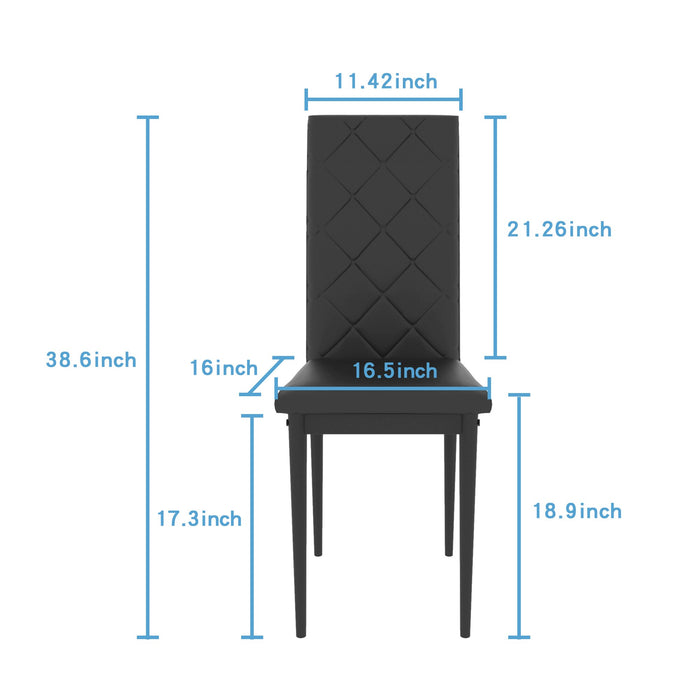 Modern Tempered Glass Dining Set