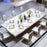 Luxury White Marble Dining Table Set