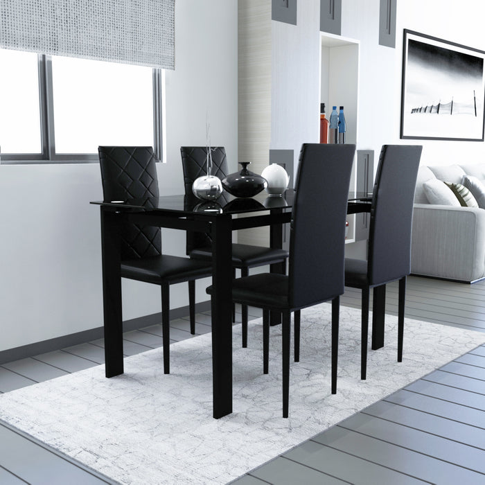 Modern Tempered Glass Dining Set