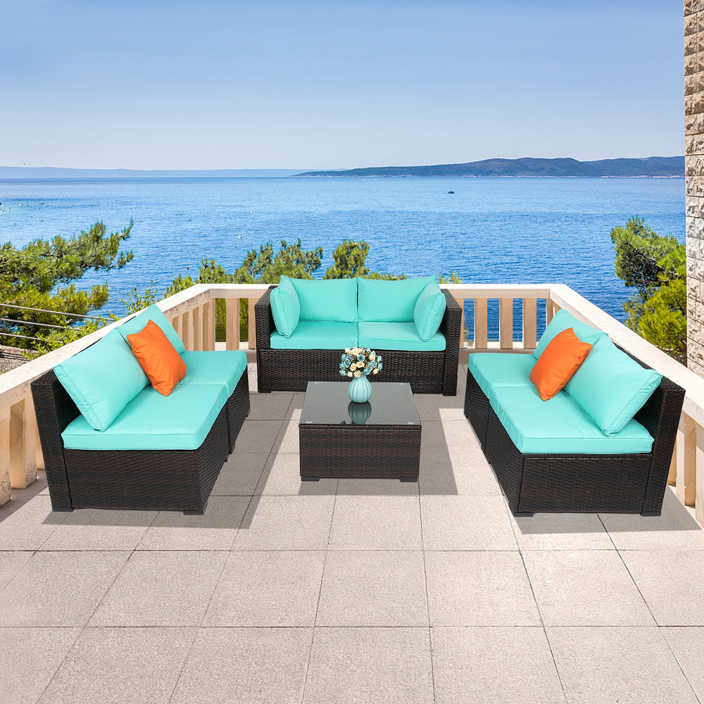 7 Piece Outdoor Terrace Patio Furniture Set